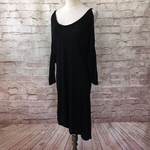 Blue Life Black Cold Shoulder Dress Burnout Jersey